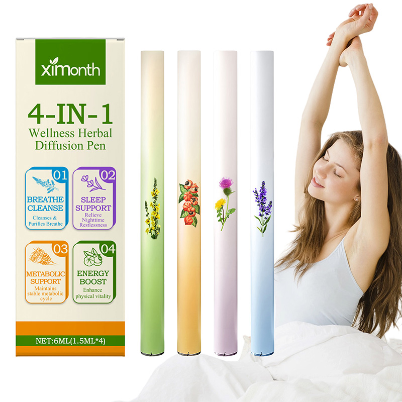 Herbal Wellness For You - 4-in-1 Kräuter-Diffusionsstift-Set: Steigert die Energie, fördert