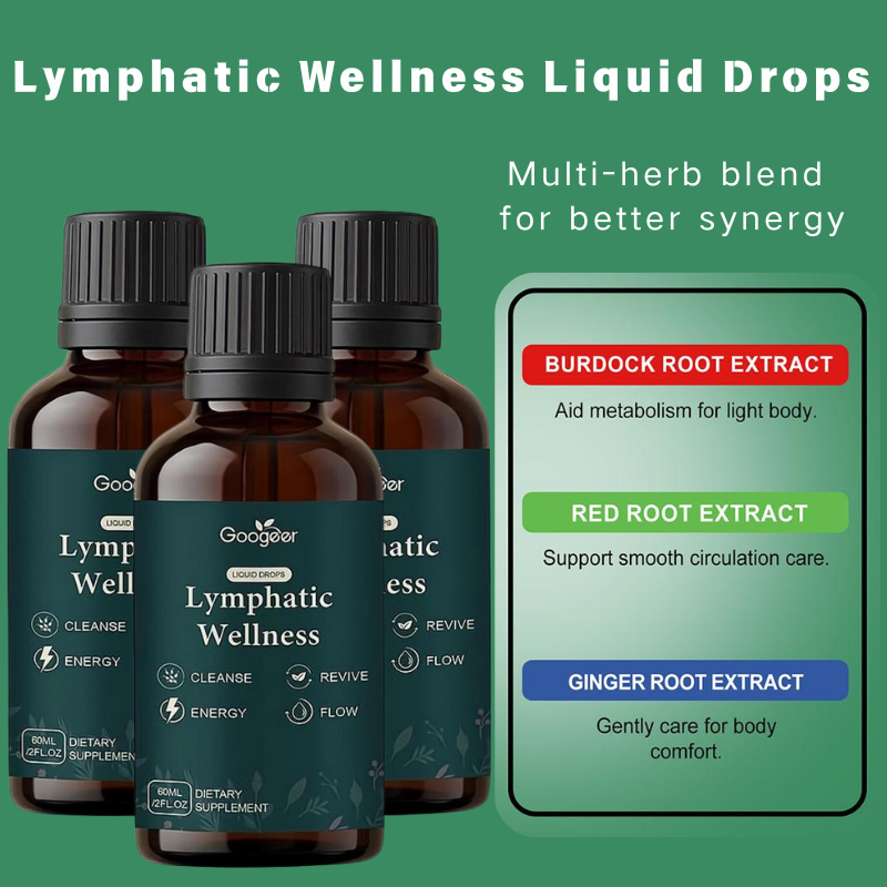 Herbal Wellness For You - 60ml Lymphflüssigkeit Natürliche Kräuter-Wellness-Nahrungsergänzungsmittel zur Förderung